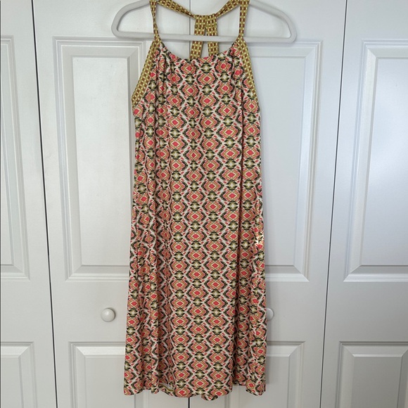 prAna Women’s printed cali racerback sleeveless safari guava dress. - Picture 2 of 7